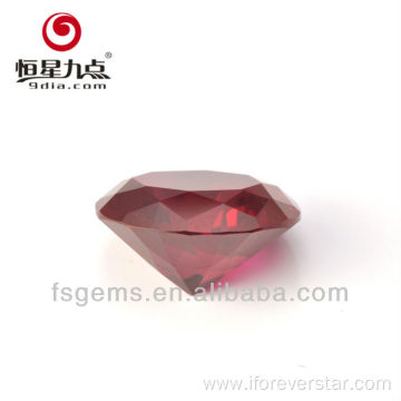 Oval shape Facet Cut Synthetic Ruby Red Corundum